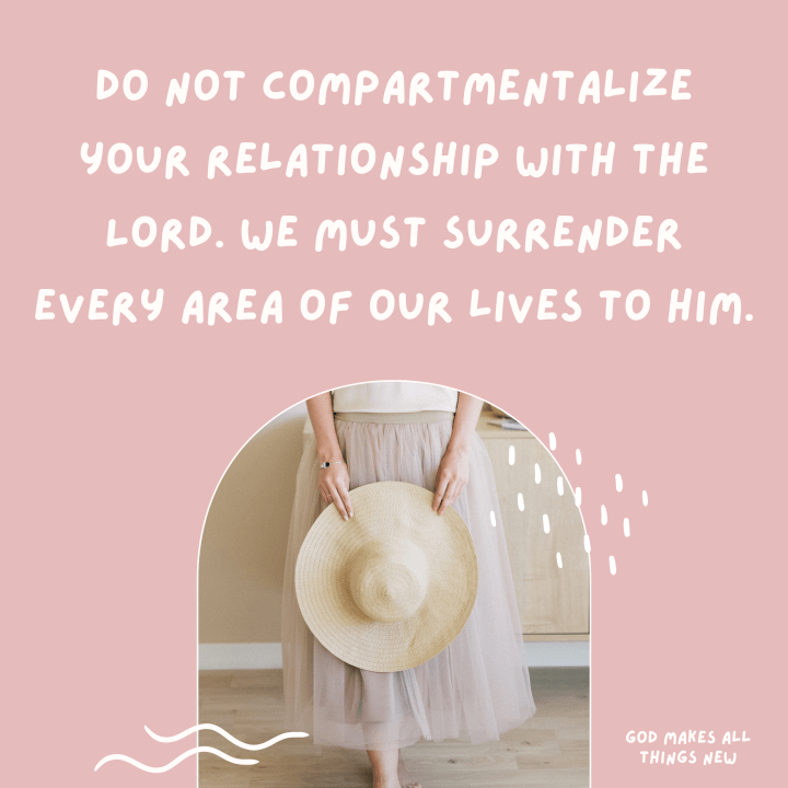 The danger of compartmentalizing our relationship with God&nbsp;⚠️